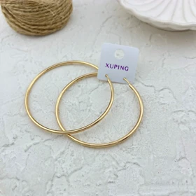 گوشواره حلقه‌ای زنانه با طراحی ظریف و رنگ ثابت ژوپینگ