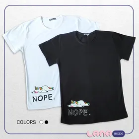 تیشرت طرح Unicorn (رنگ مشکی و سفید)