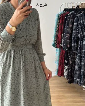 پیراهن حریر سرمه سری 20