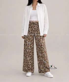 شلوار بگ طرح دار زارا ZARA