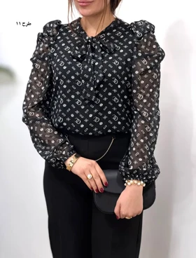 شومیز حریر مجلسی مهلا 4982