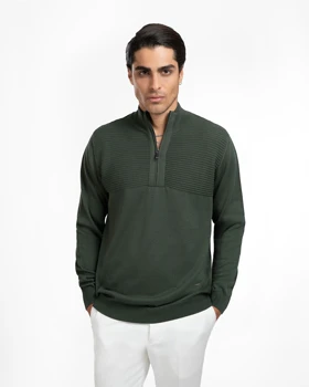پلیور بافت مردانه نیم زیپ کد 900/22