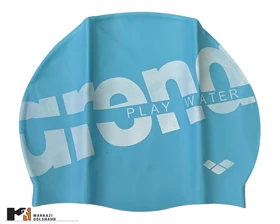 کلاه شنا سیلیکنی آرنا مدل Play Water (آبی کم رنگ)