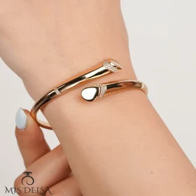 دستبند النگویی ژوپینگ طرح بامبو