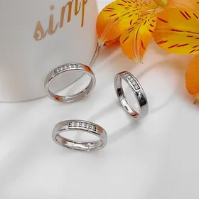 انگشتر ساده نگین‌دار ژوپینگ کد 535