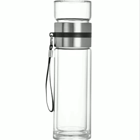 فلاسک شیشه ای دمنوش در دوحجم