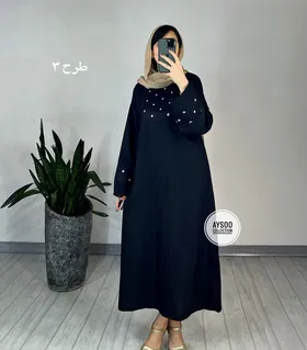 مانتو بلند مشکی رها