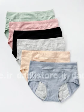 شورتکس قاعدگی نخ پنبه جیب‌دار ساده