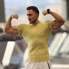 تیشرت فیت شرت نایک سبز کم رنگ