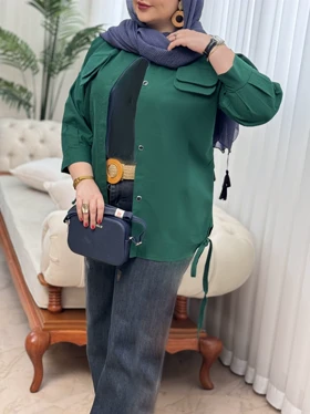 مانتو لینن بغل بندی 3084