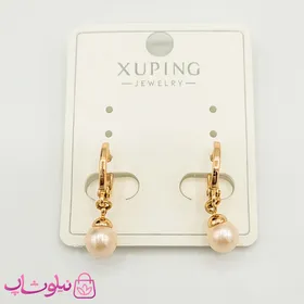 گوشواره آویز ژوپینگ مدل مروارید شامپاینی