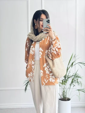 مانتو شومیزی گلی