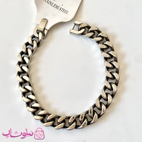 دستبند مردانه کارتیه استیل سیاه قلم 22 سانت - در 3 ضخامت مختلف کد 300