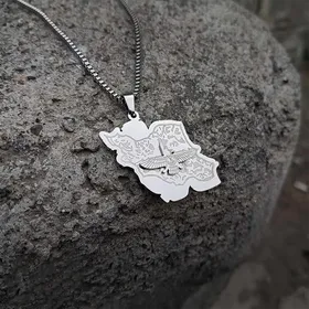 گردنبند نقره ای مدل Iran