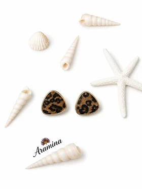 گوشواره زنانه مخمل پلنگی