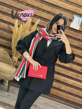 مانتو داکرون آستین دودکمه