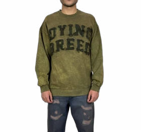 دورس سنگ شور مردانه سبز قواره باکسی با گلدوزی برجسته