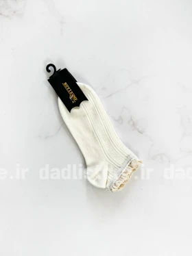 جوراب مچی نخ پنبه دخترانه لب دلبری
