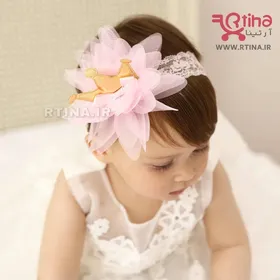 هدبند دخترانه نوزادی مدل تاج crown