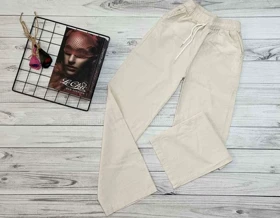 شلوار نیم بگ لینن کد 30112