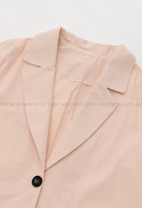 کت لینن تک دکمه کد1004092