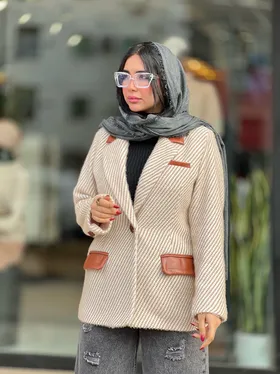 پالتو ترکیبی چرم ولمزور 704