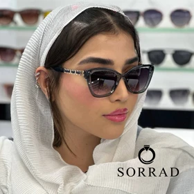 عینک زنانه شنل / فریم کائوچو و چرم عدسی پلی کربنات (رنگبندی مختلف)