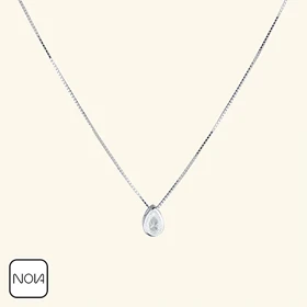 گردنبند نقره نگین اشکی