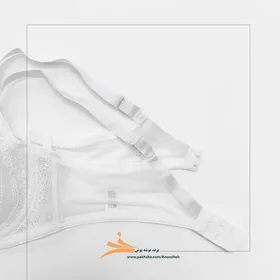 سوتین کاپ سی فنردار دانتلی فول کاور سفید برند نوشه پوش