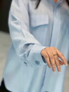 شومیز رگه دوزی تک جیب