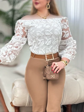 شومیز دانتل ماری 2757