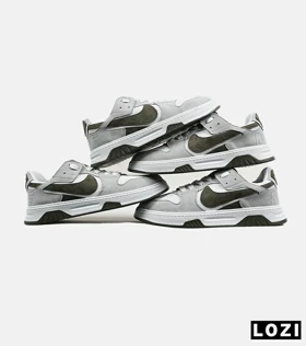 کفش کتانی مردانه و زنانه سفید طوسی زیتونی نایک NIKE AIR FORCE