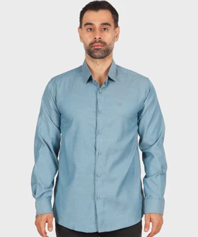 پیراهن مردانه آستین بلند بافت میله ای 0387