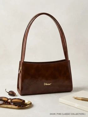 کیف زنانه دوشی دیور کد 20098 گالری روژانو قسطی (قهوه ای)