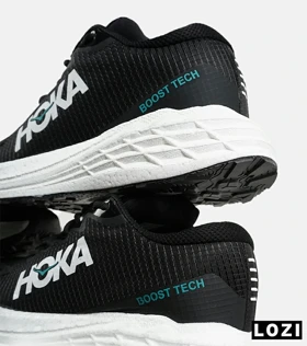 کفش کتانی مشکی سفید آبی HOKA