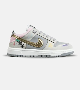 کفش کتانی مردانه و زنانه طوسی طلایی نایک NIKE Dunk Low Remastered