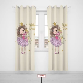پرده پانچی اتاق کودک برند مینوریا کیدز طرح دخترانه کد p-270
