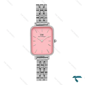 ساعت زنانه DW مستطیلی سیلور صفحه صورتی DW-7128-L