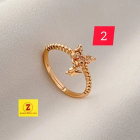 انگشتر فری سایز زنانه نگینی و ساده مارک CM