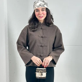 کت فوتر دکمه ژاپنی زنانه اچ اند اچ