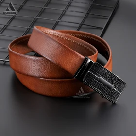 کمربند مردانه ریلی Leather Ratchet Belt BL98 (عسلی)