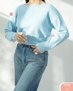 بافت کراپ یقه قایقی 6467