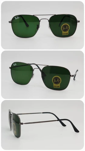 عینک آفتابی مردانه و زنانه ریبن Rayban Rb3136 ضد اشعه UV400 (فریم دودی ، عدسی‌ها سبز)