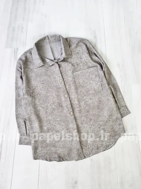شومیز مانتویی رگه رگه ای گازوئیلی