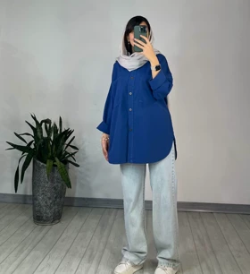 مانتو مداد رنگی آسمان(ایراد دار)