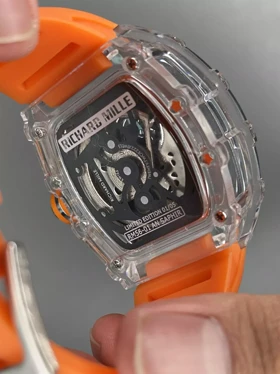 ساعت مچی ریچارد میل کورنوگراف قاب پلاستیکی نارنجی Richard Mille