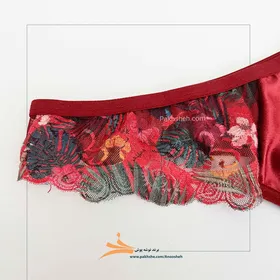 ست مخمل فنردار Maroon برند نوشه پوش