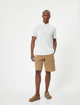 تیشرت یقه پولو مردانه اورجینال کوتون koton