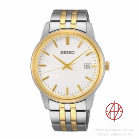 ساعت مچی مردانه سیکو (Seiko) مدل SUR402P1 (کوارتز، استیل دو رنگ، شیشه سافایر، تقویم‌دار)