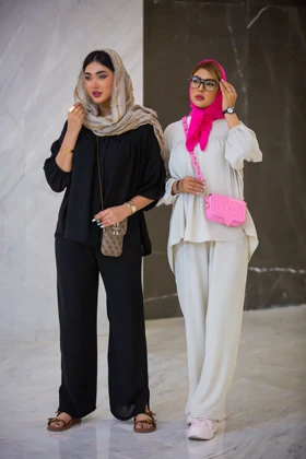 مانتو شلوار کراش سینه چین